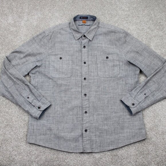 Tailor Vintage Luxe Performance Shirt Adult XL Gray Long Sleeve Stretch Button - Picture 1 of 10